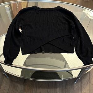 lululemon athletica Black Ribbed Crew Neck Sweater